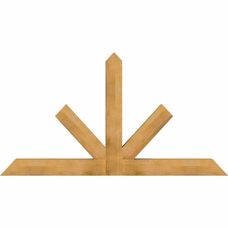 Ekena Millwork Saratoga Rough Sawn Timber Gable Bracket, Western Red Cedar, 84"W x 45"H x 6"D x 6"F, 13/12 Pitch GBW084X45X0606SAR00RWR